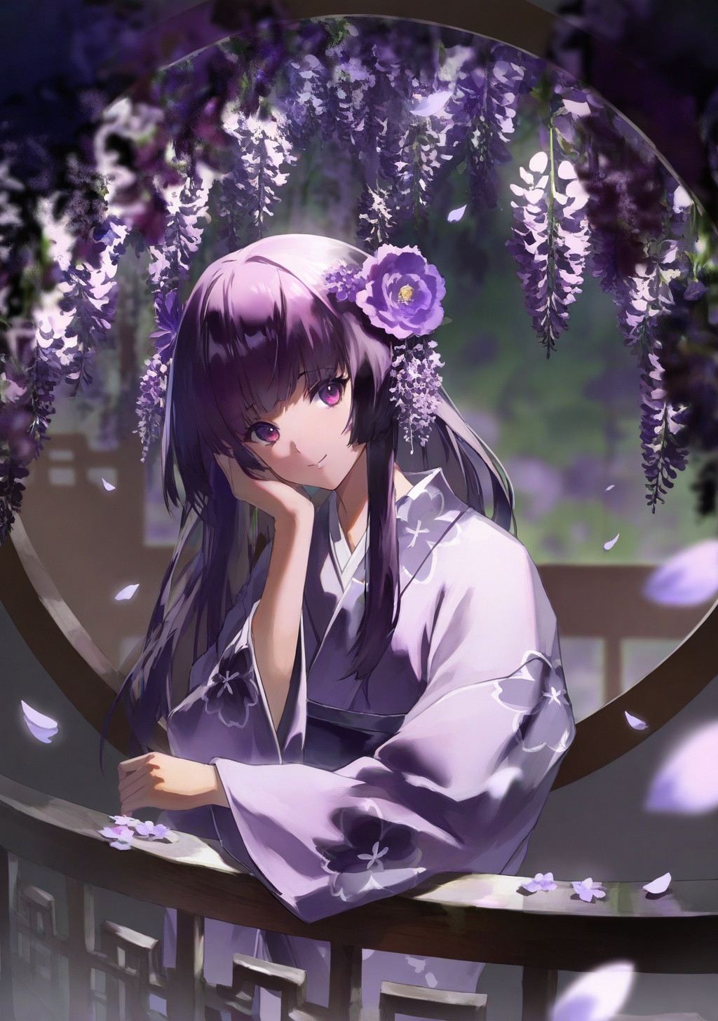 wisteria,  flower,  purple eyes on Tensor.Art