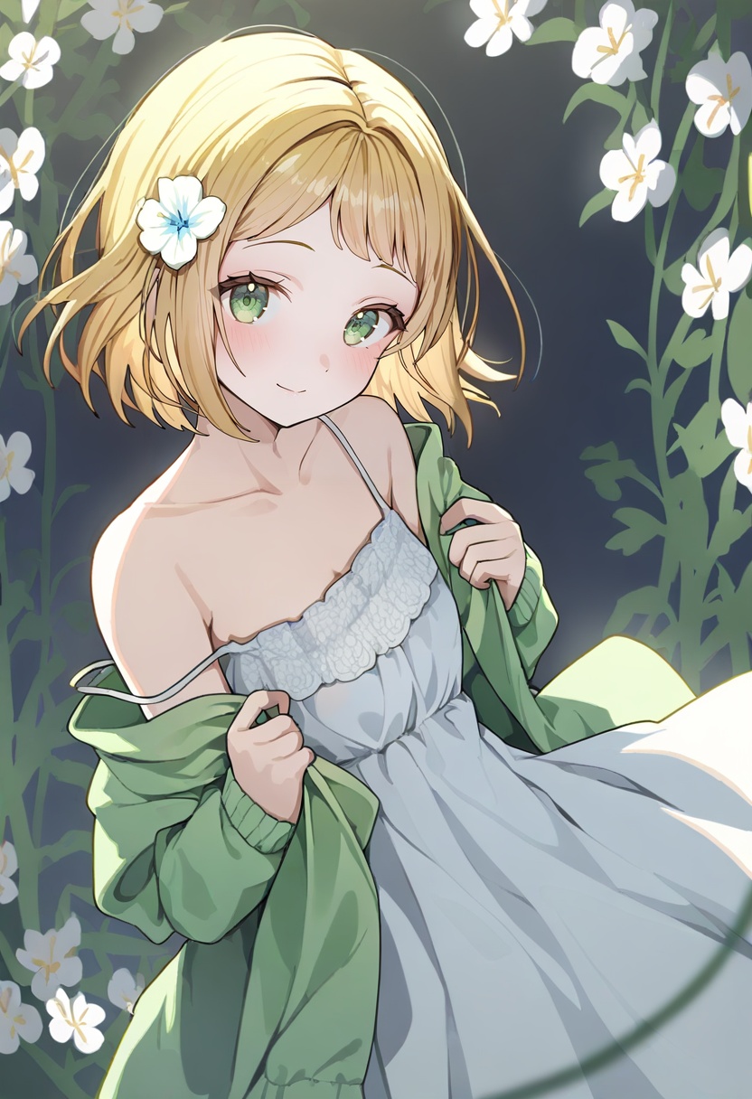 1girl,  flower,  hair flower on Tensor.Art