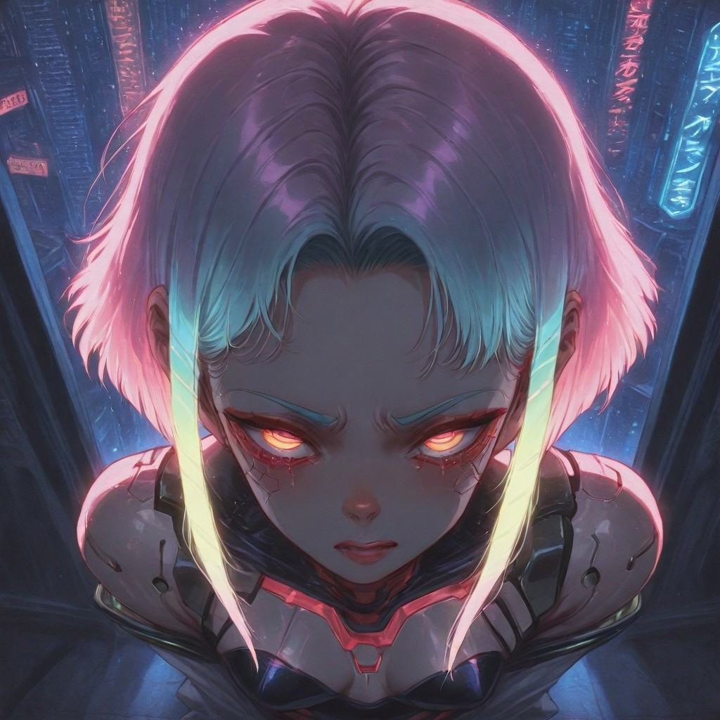 neon_dark_aesthetics,  ,  artist:moriimee on Tensor.Art