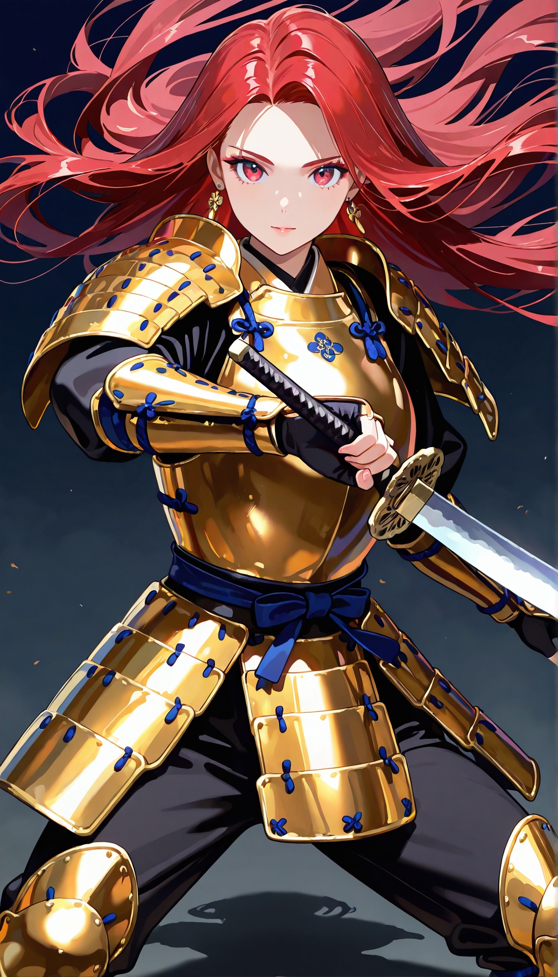 1girl,  solo,  gold armor on Tensor.Art