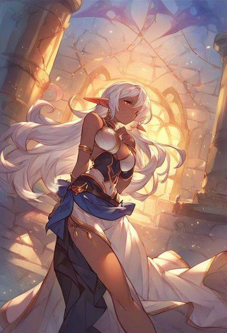 gb_style,  exploring the dungeon,  female on Tensor.Art