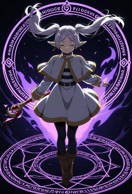 1girl,  frieren,  holding magic rod on Tensor.Art