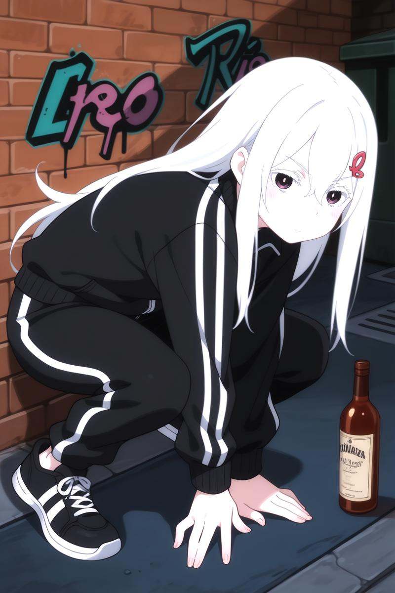 Echidna (re:zero),  pale skin,  white hair on Tensor.Art