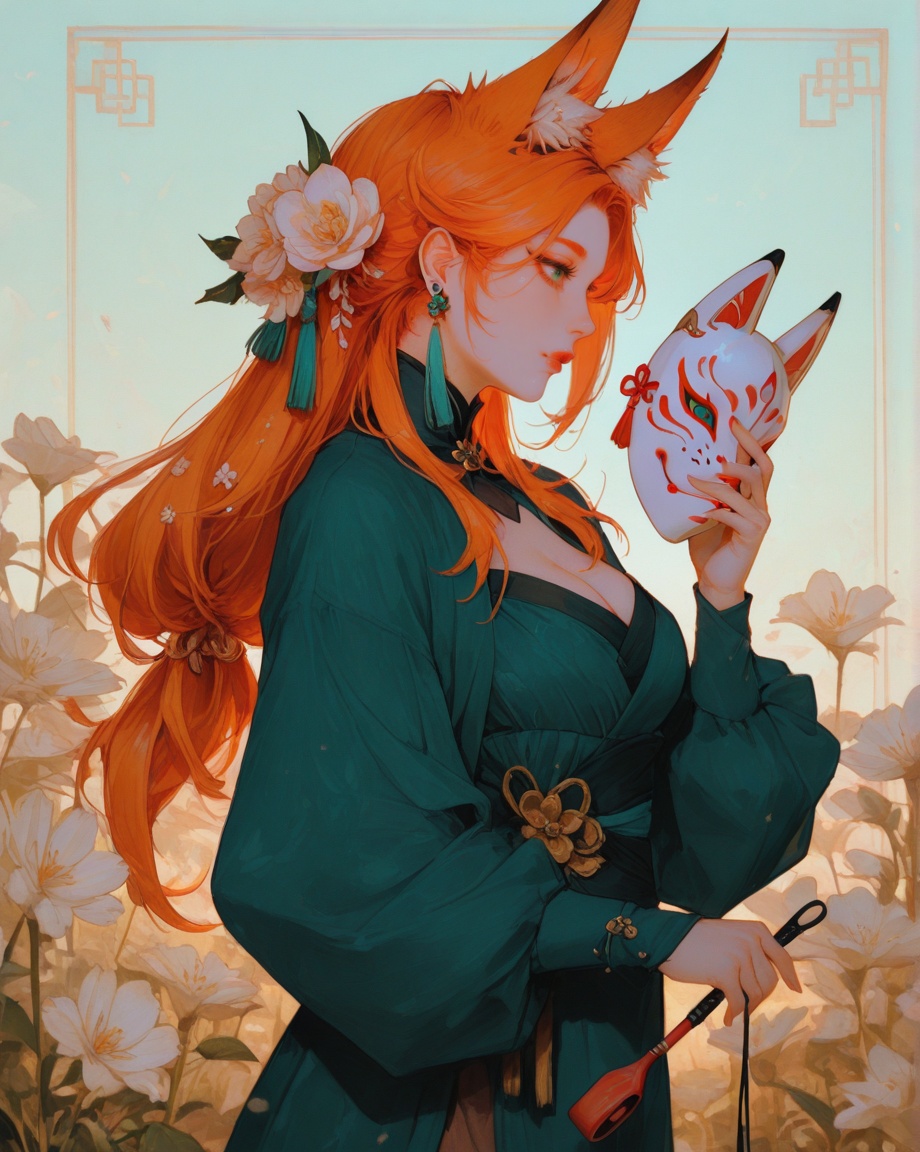 female focus,  solo,  mature on Tensor.Art
