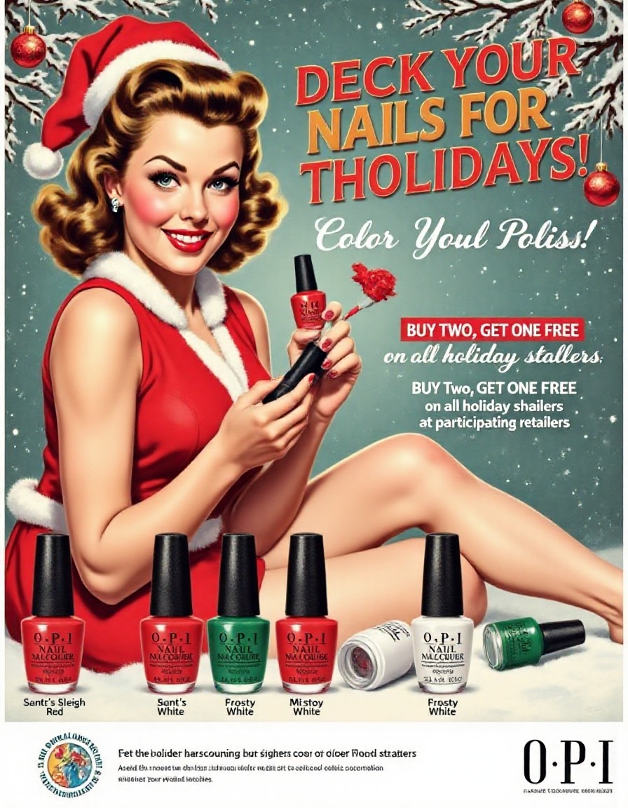 Vintage-Xmas,  A lively pin-up girl dressed in a Santa-inspired romper,  complete with a matching red beret on Tensor.Art