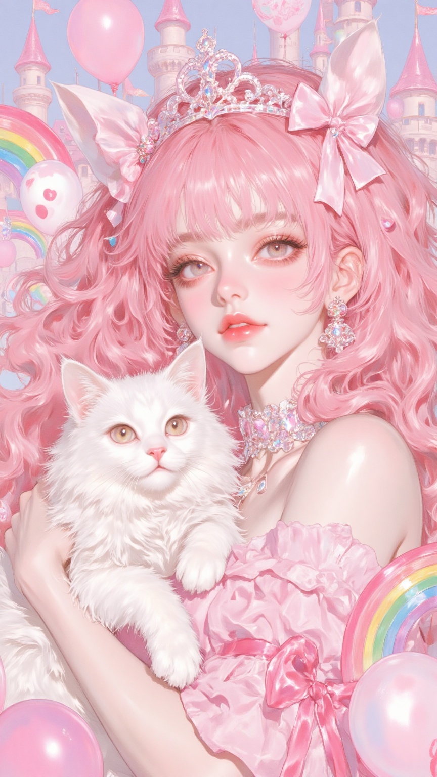 Dreamlike illustration,  depicting an ethereal and whimsical digital painting,  1 girl on Tensor.Art