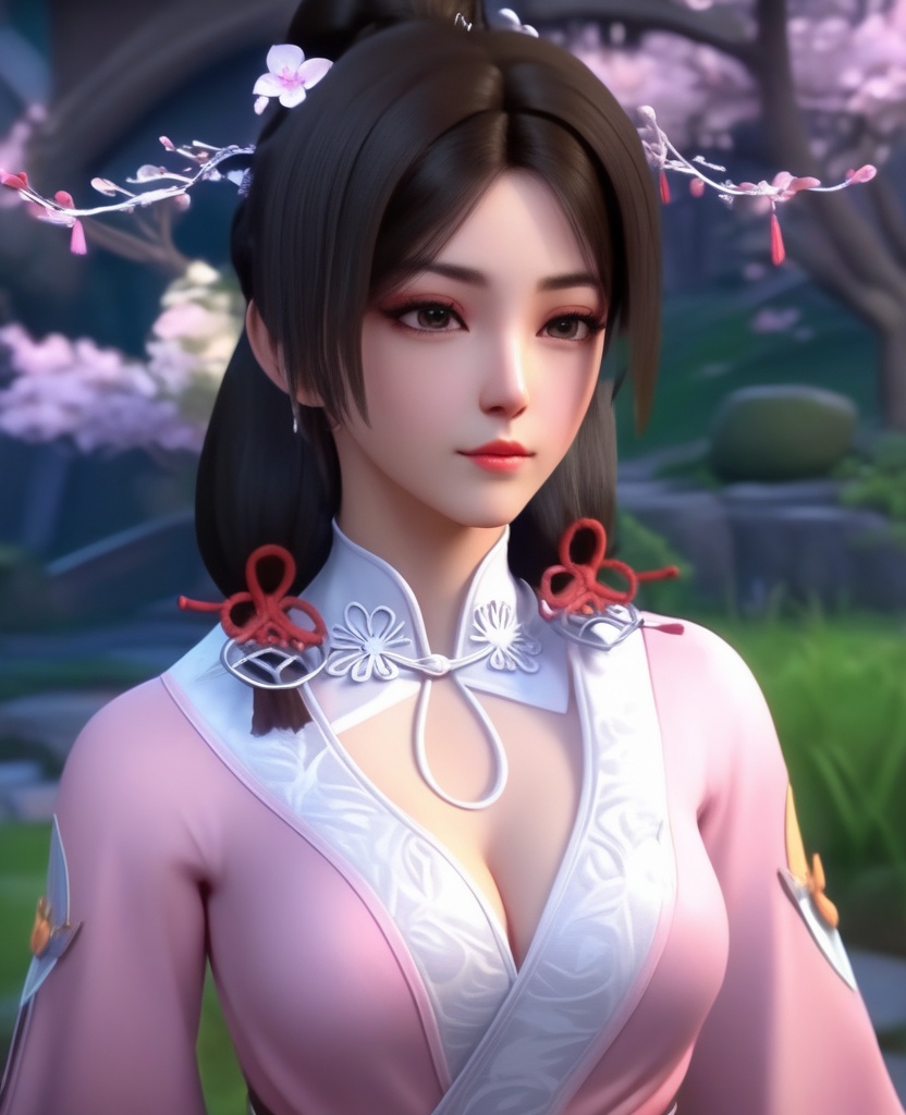 <lora:843-DA-XL-元龙-宋嫣:0.8>, (,1girl, ,best quality, ),,  ,ultra realistic 8k cg,, ,masterpiece, (( , )),, , , spirit blossom \(league of legends\),   ,   (cleavage),,  (), ,,