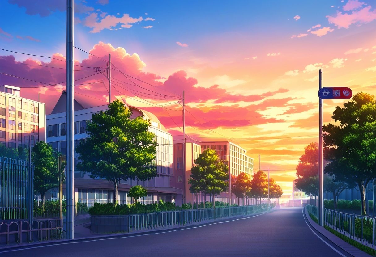 no humans,  scenery,  road sign on Tensor.Art