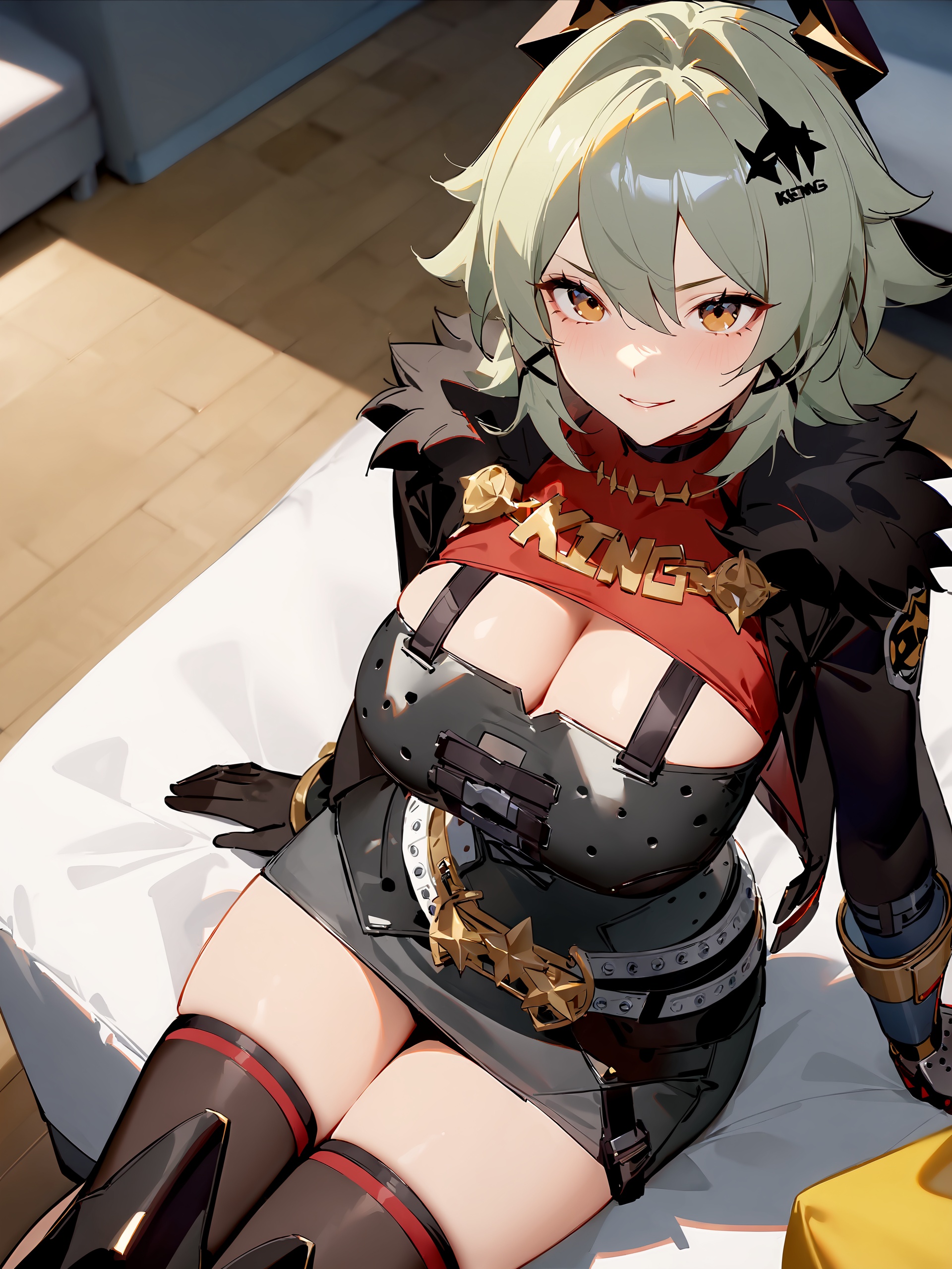 1girl,  caesar king \(zenless zone zero\),  horns on Tensor.Art