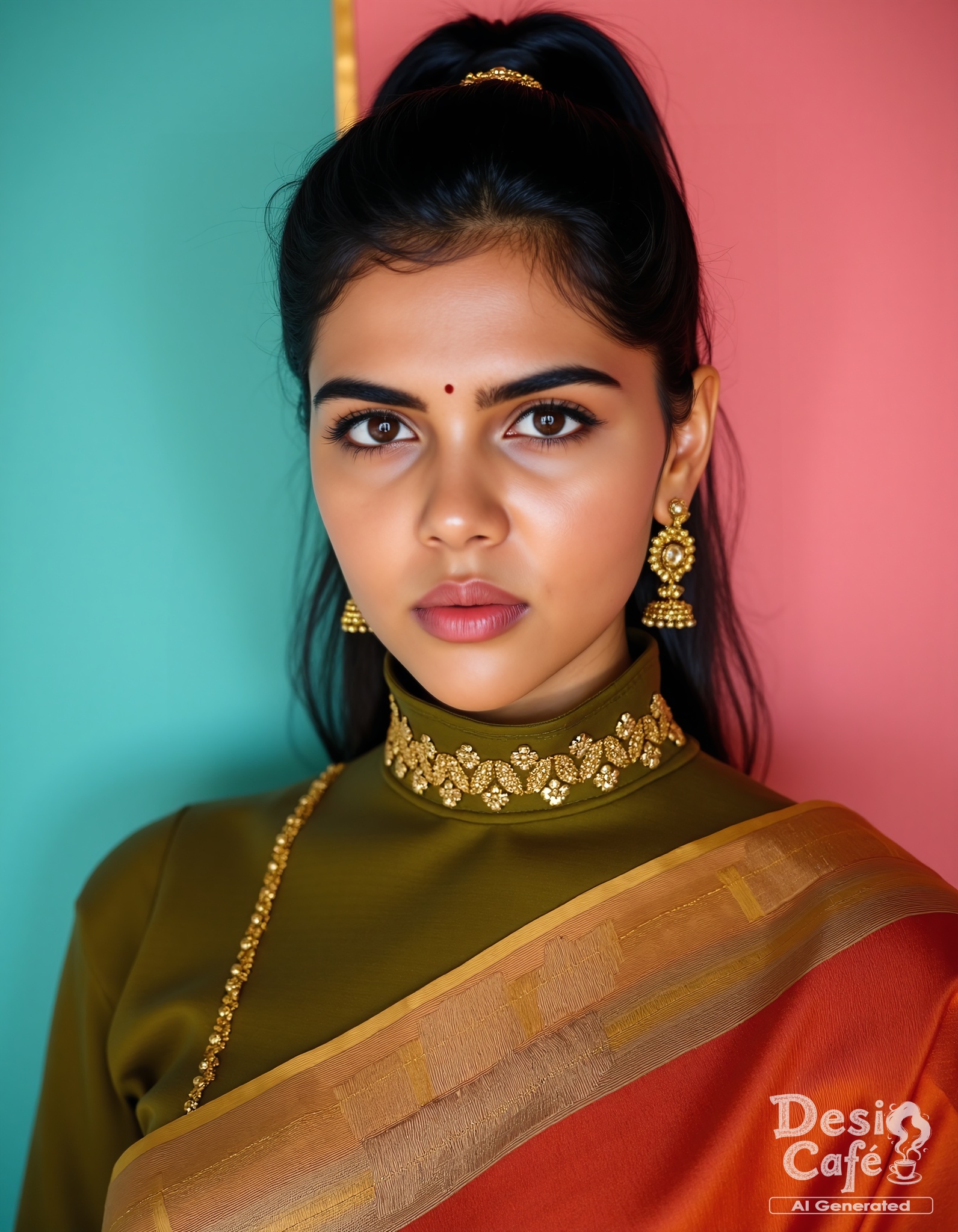 from front photo of K4ly4n1 woman,  hyper realistic photo that is safe for work,  angry on Tensor.Art