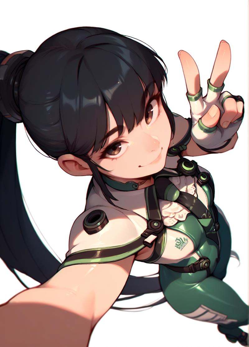 1girl,  solo,  white background on Tensor.Art