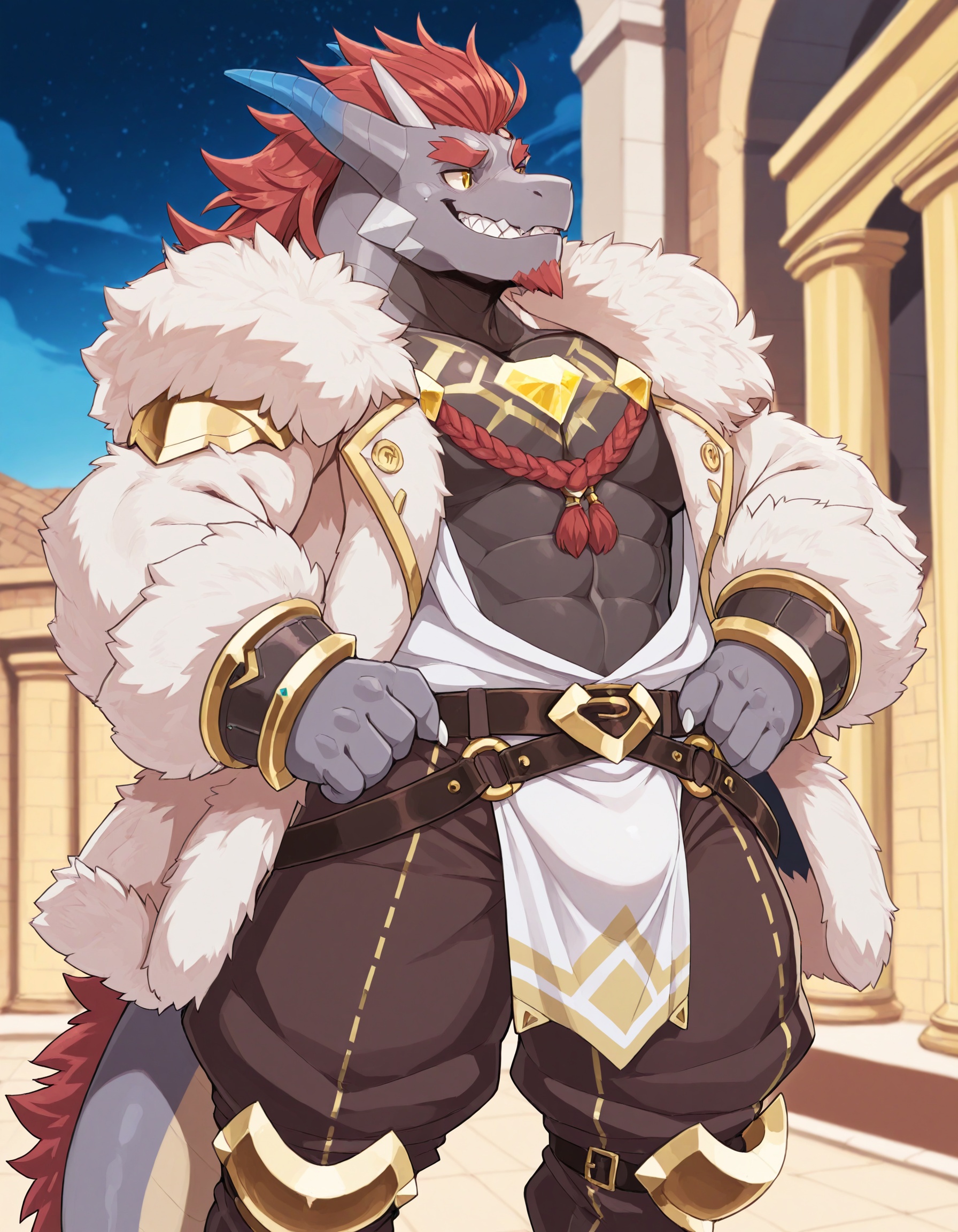 (artist:null-ghost).Solo,  anthro,  Barboros \(anothereidos_r\) on Tensor.Art