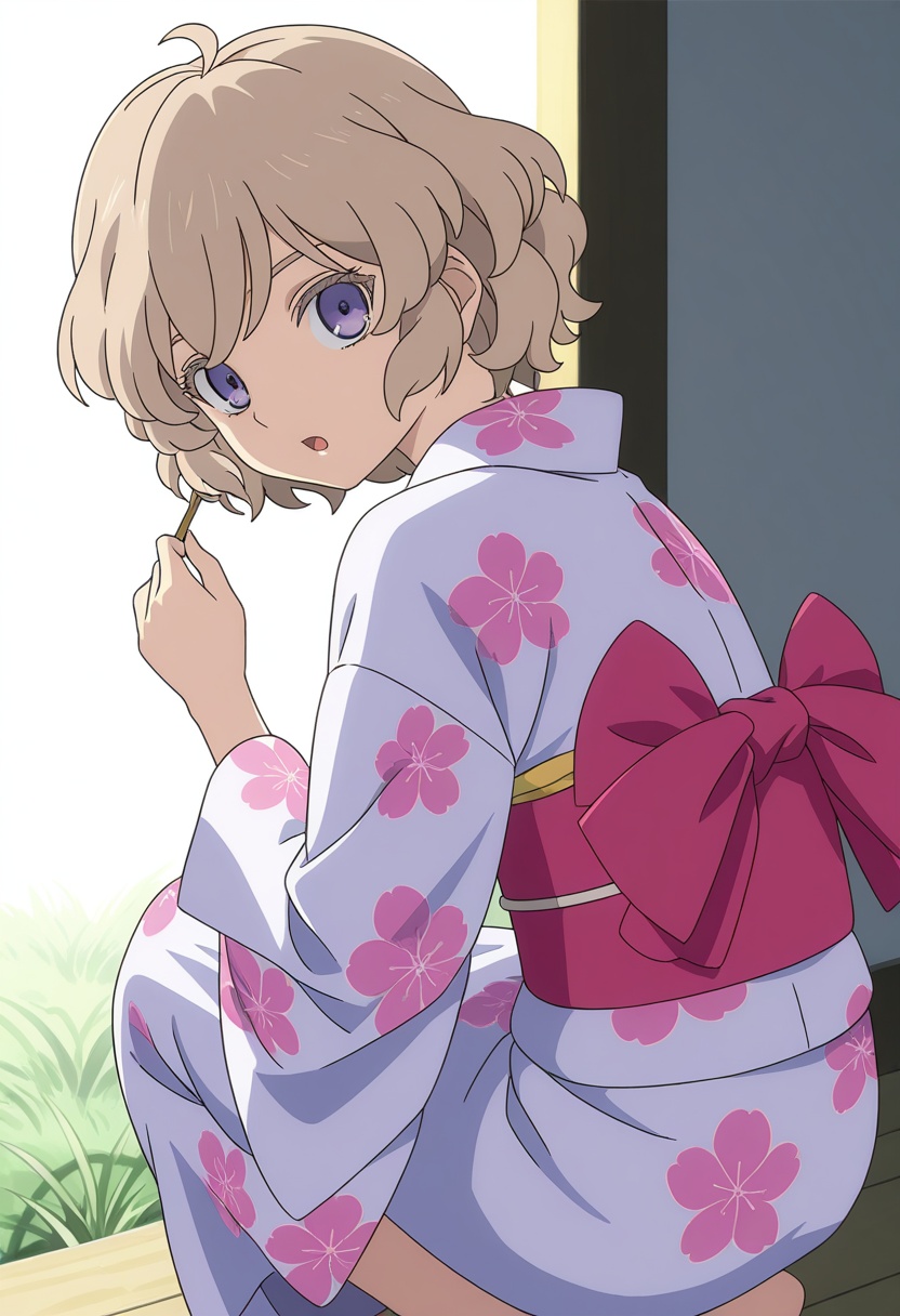 iwanaga kotoko,  japanese clothes,  kimono by wiehhg_37 on Tensor.Art