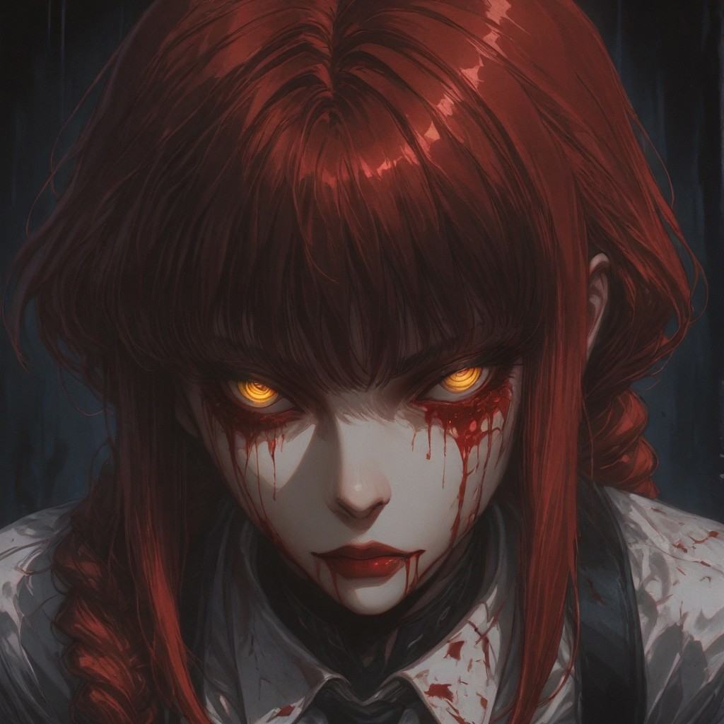makima,  red hair,  long hair on Tensor.Art