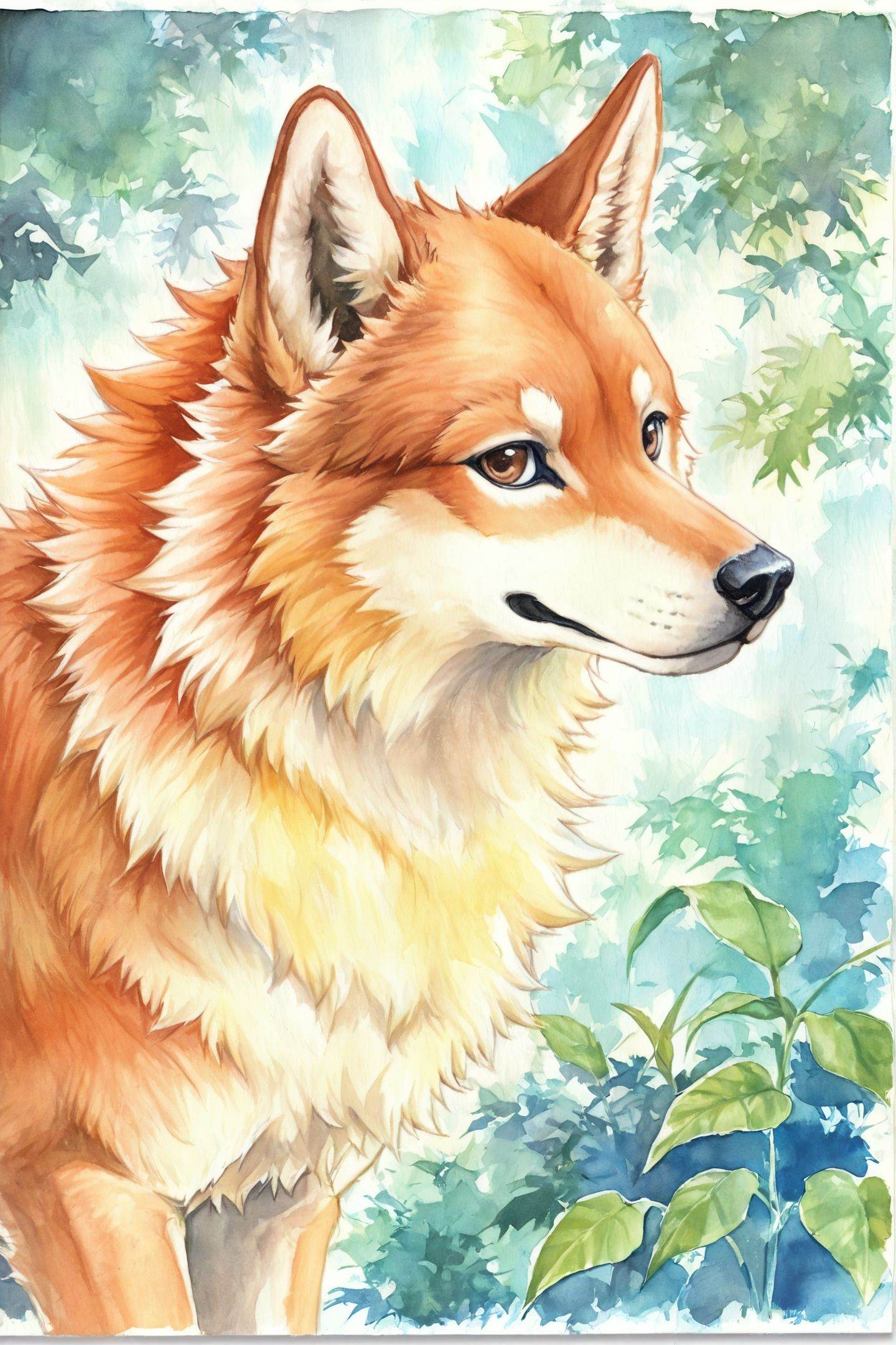 traditional media,  no humans,  animal focus on Tensor.Art