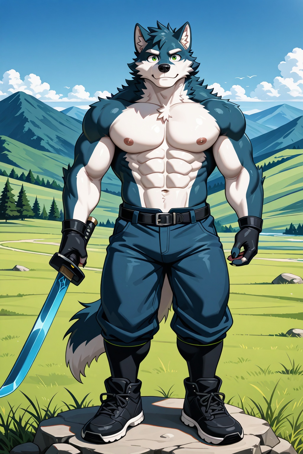 1boy,  abs,  animal_ears on Tensor.Art