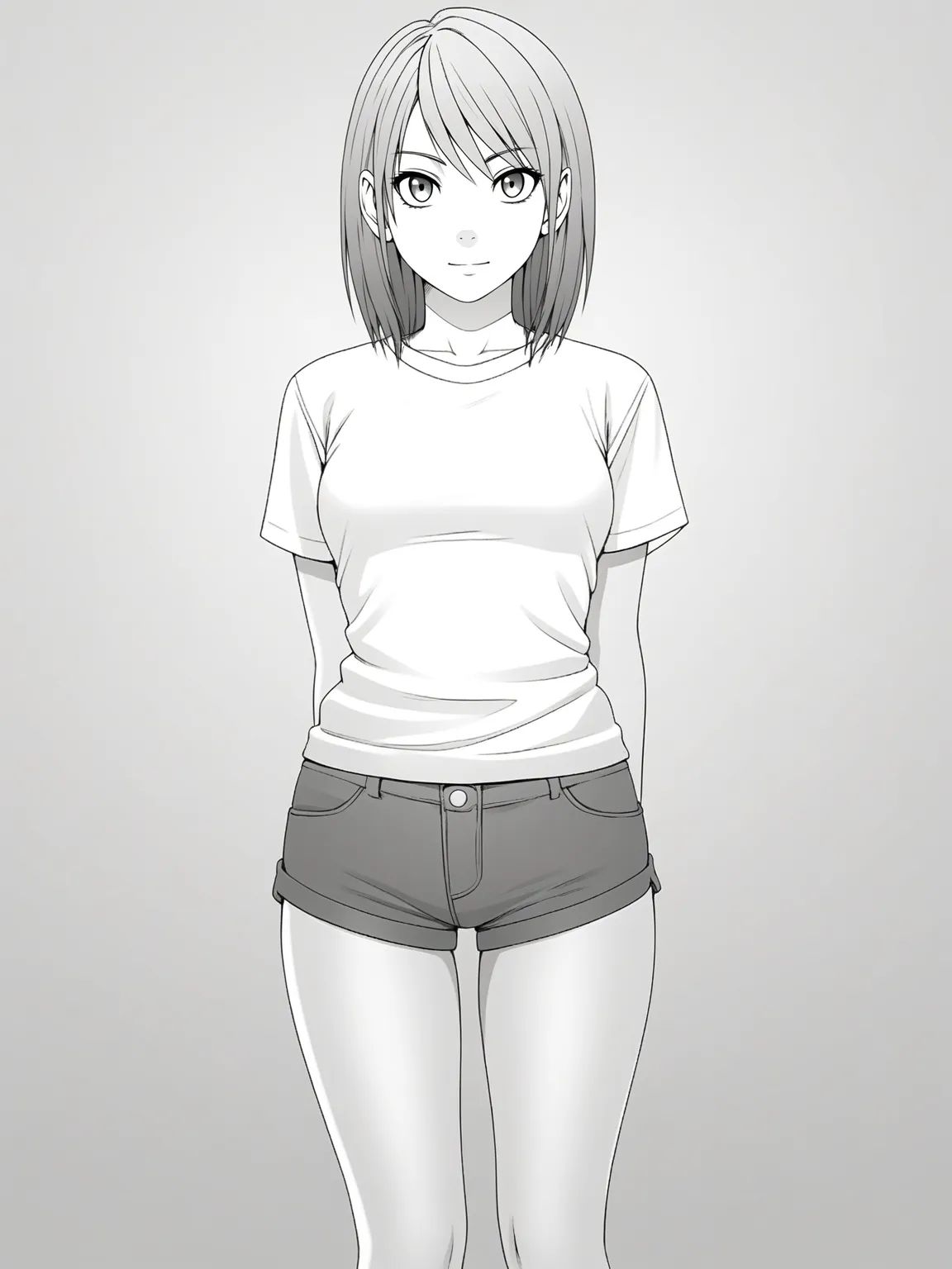 1girl,  shirt,  shorts on Tensor.Art