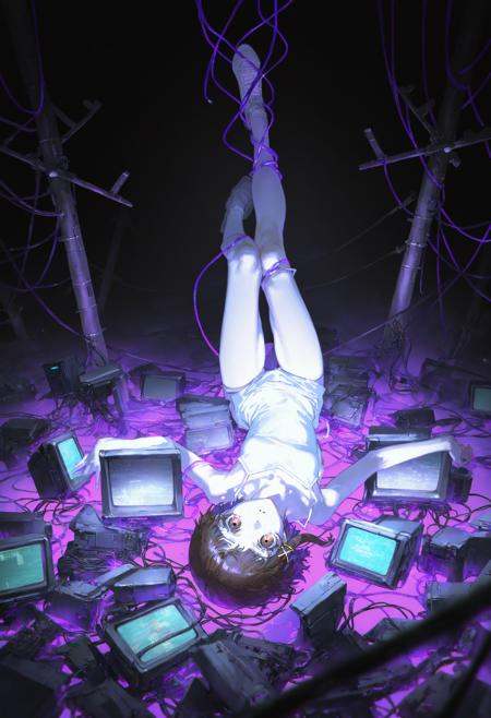 artist:[yoneyama mai|quasarcake],  1girl,  iwakura lain on Tensor.Art