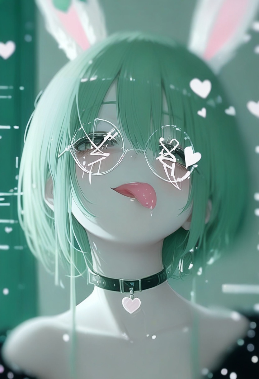1girl,  tongue out,  tongue on Tensor.Art