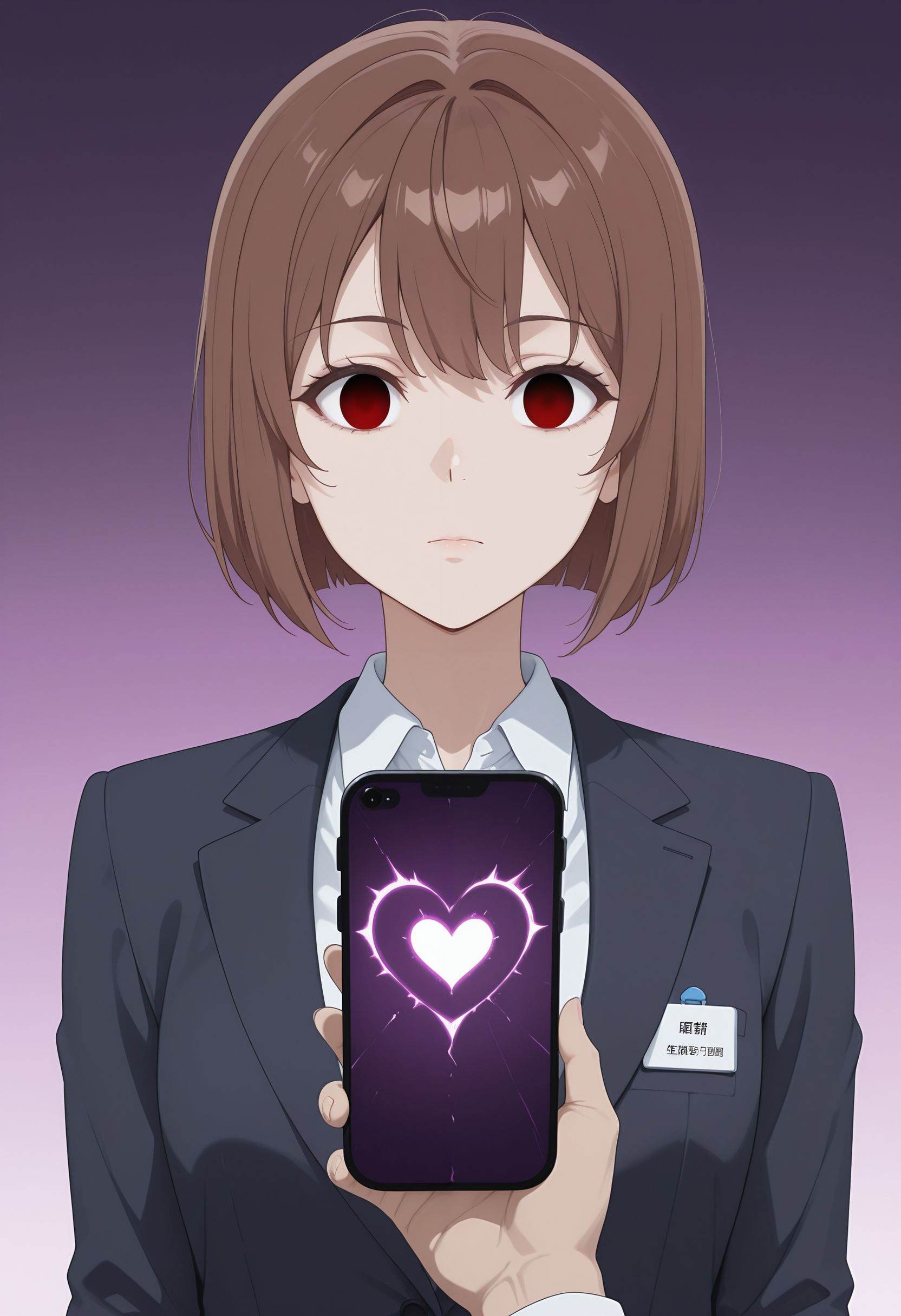 anime,  anime coloring,  holding smartphone on Tensor.Art