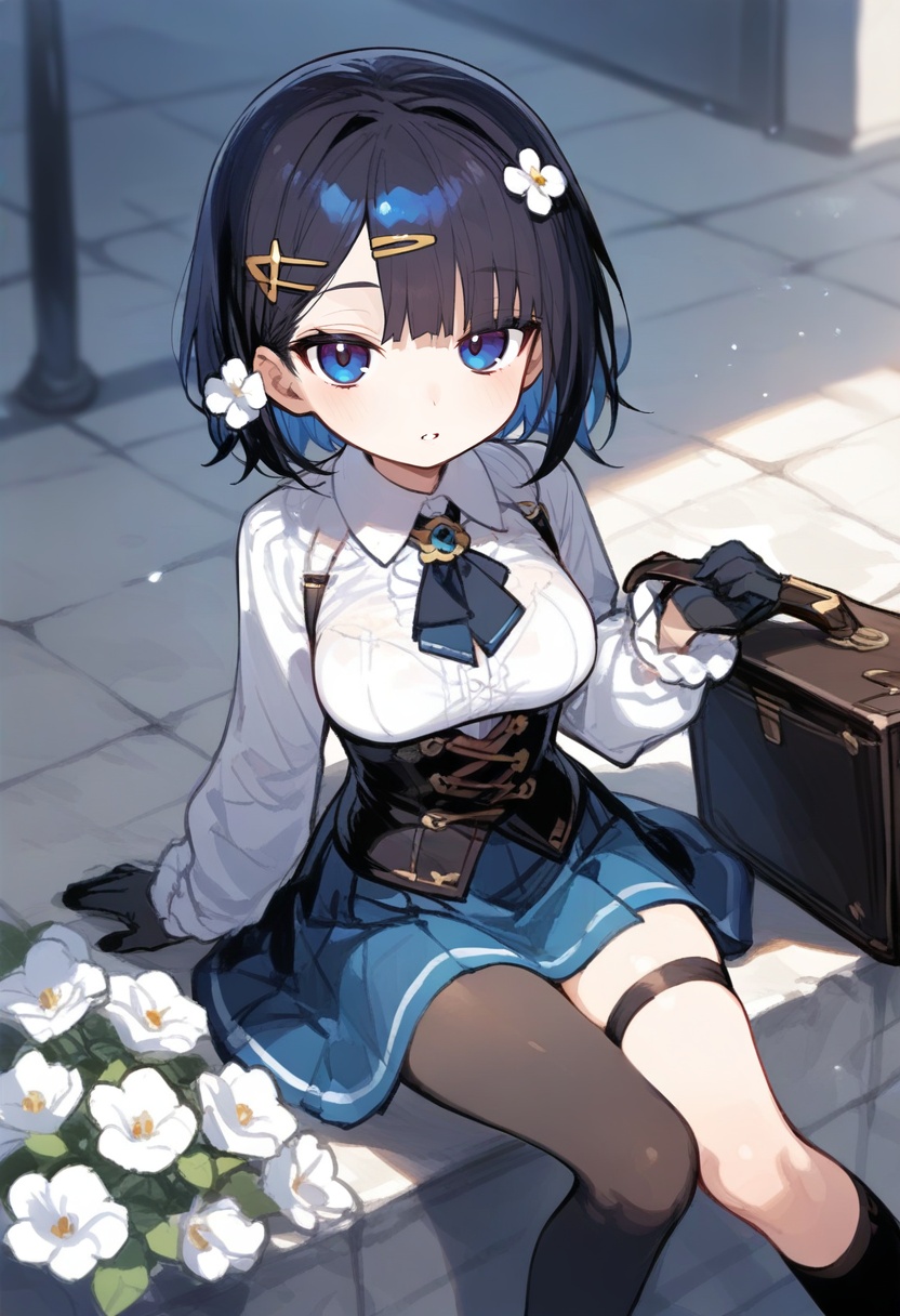 1girl,  solo,  gloves on Tensor.Art
