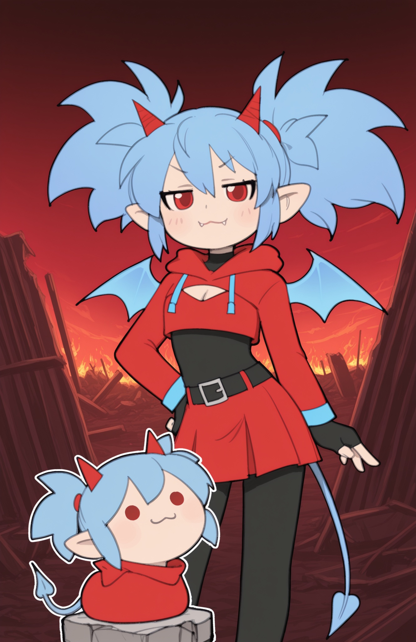 1girl,  ruins,  hell on Tensor.Art