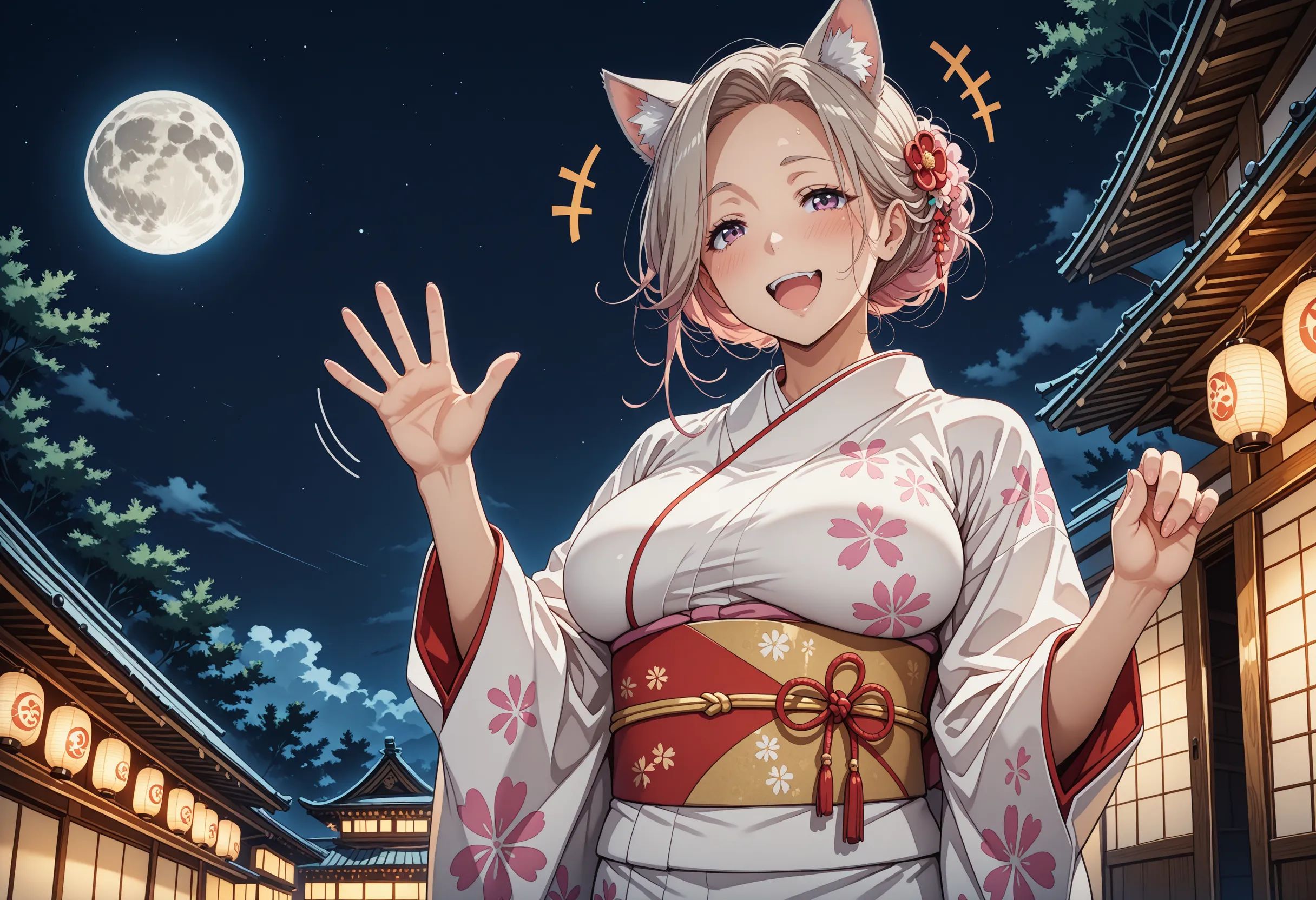 1girl,  mature female,  cat ears on Tensor.Art
