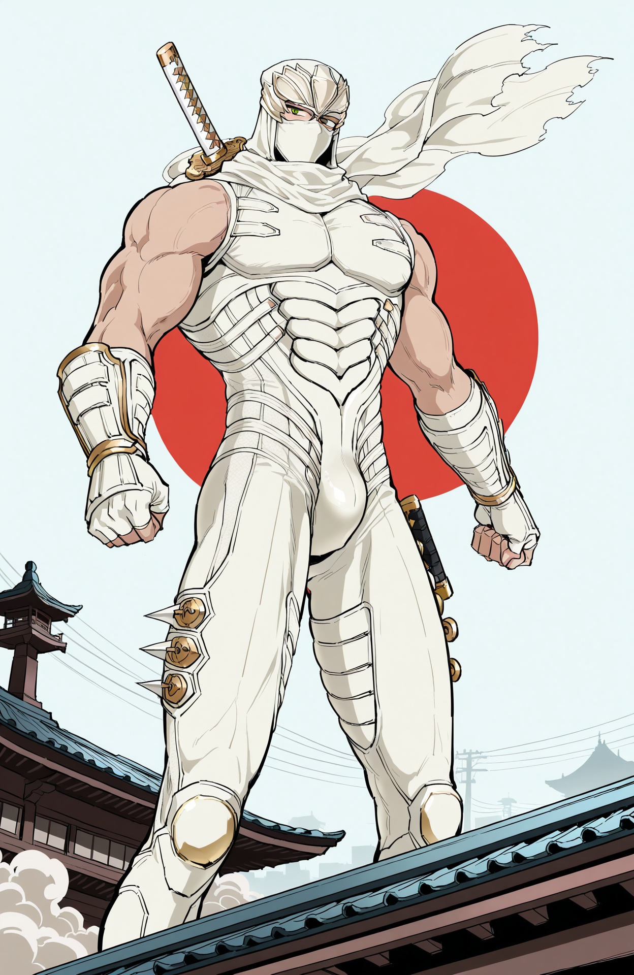 WHITE ARMOR,  helmet,  covered mouth on Tensor.Art
