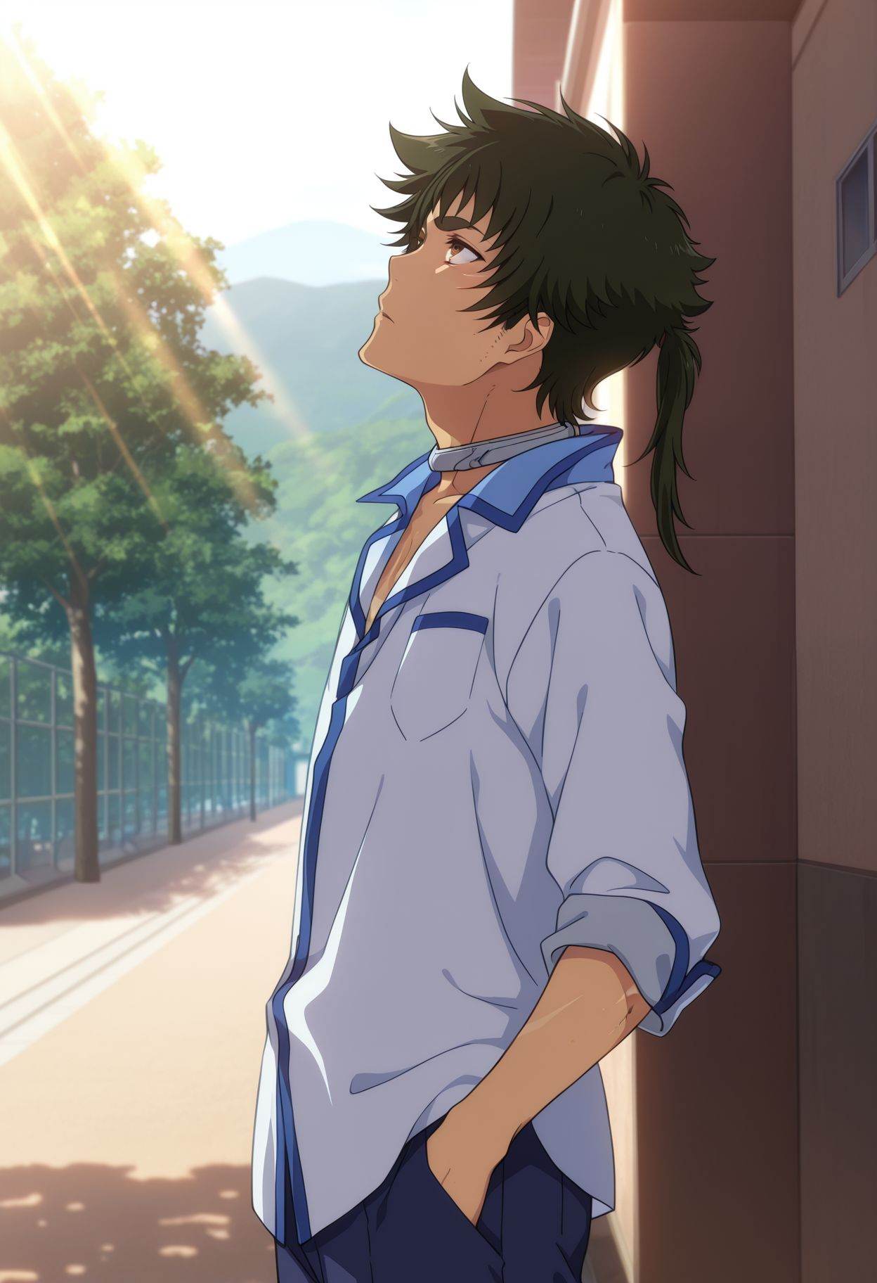 ouma_kennosuke_tokisada,  1boy,  black hair on Tensor.Art