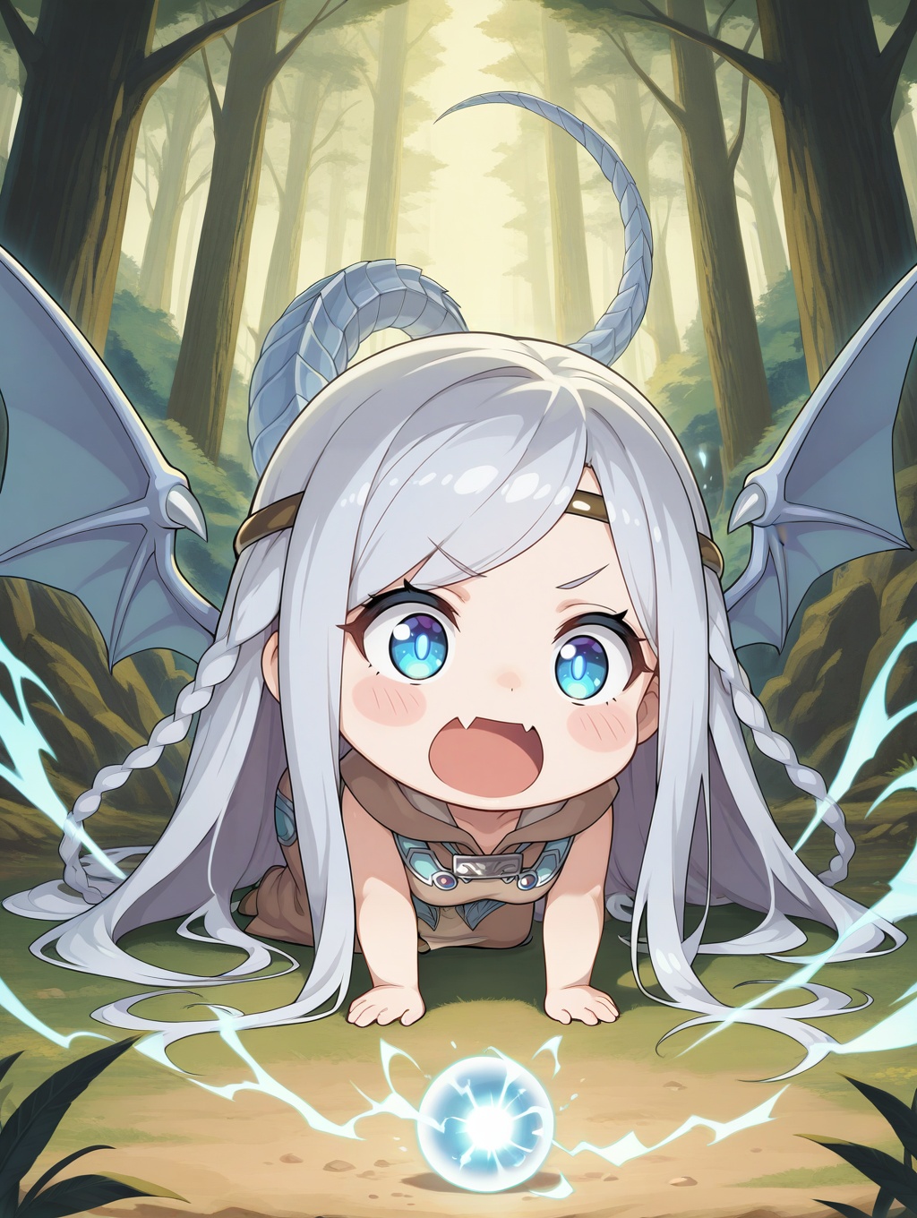 maiden with eyes of blue,  1girl,  open mouth on Tensor.Art