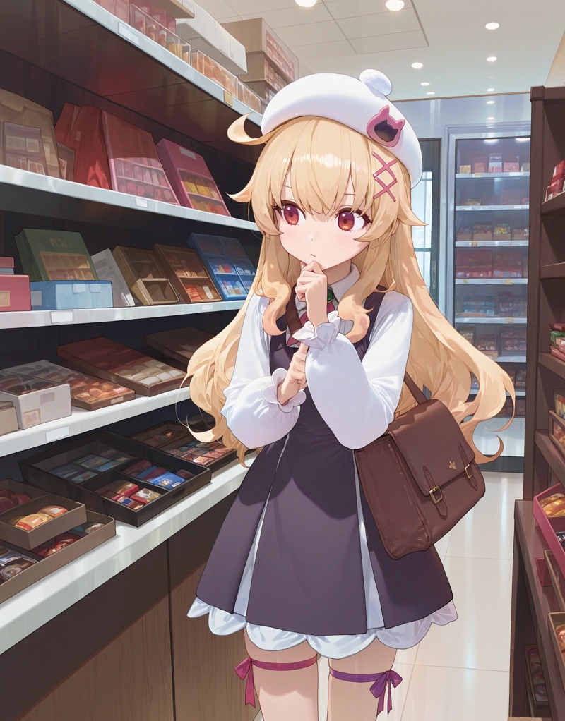 1girl,  nobeta \(beret\),  pinafore dress on Tensor.Art