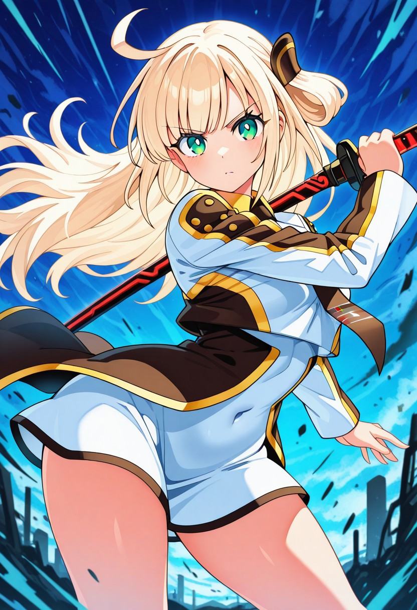 legs apart,  1girl,  sky_striker_ace-raye on Tensor.Art