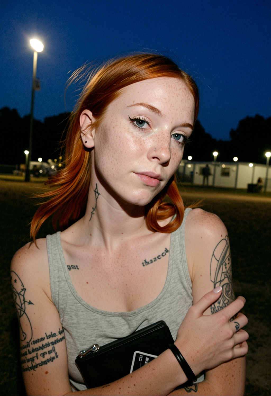****** chic,  freckles,  arm tattoo on Tensor.Art