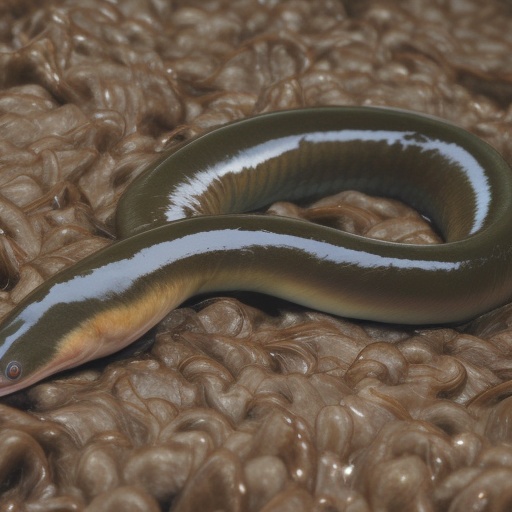 Eel close up,  Large eel,  brown jacket on Tensor.Art