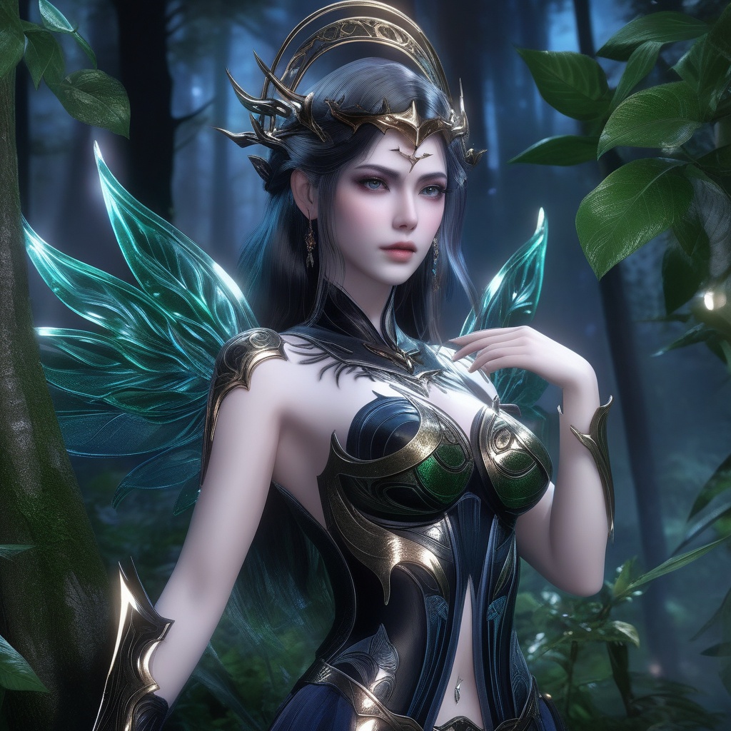 <lora:841-DA-XL-武庚纪-不闻不问:0.8>, (,1girl, ,best quality, ),,  ,ultra realistic 8k cg,(masterpiece:1.2),(best quality:1.2),(ultra detailed:1.2),(official art:1.3),(beauty and aesthetics:0.8),detailed,(intricate:0.8),(highly detailed),(solo),delicate countenance,1girl,fancy,(glassy texture:1.2),(crush:1.2),8k,accessory,tattoo,(transparent:1.1),gown,energy encirclement,instant,in the twinkling of an eye,upper body,woman in a mythical forest, masterpiece, perfect face, intricate details, horror theme, raw photo, photo unp(cleavage),, ,