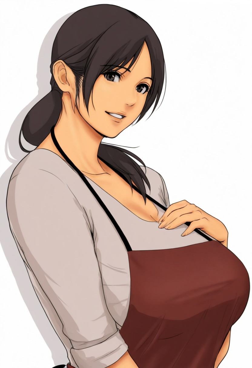 mother04,  large breasts,  brown hair on Tensor.Art