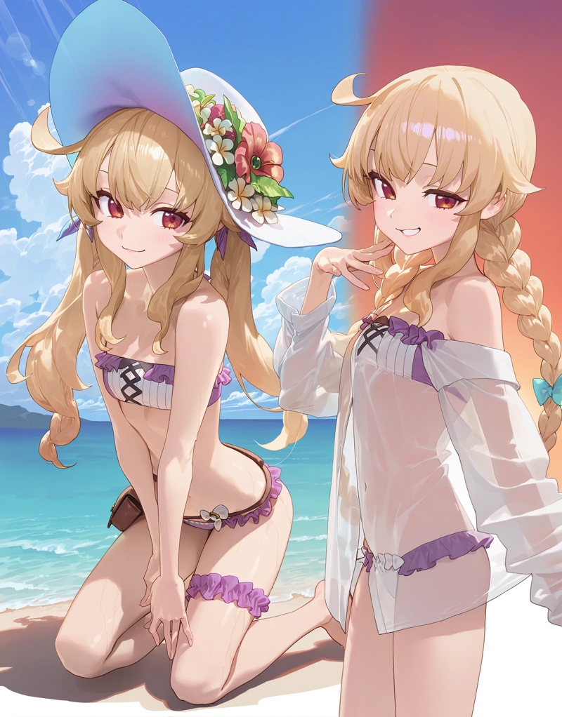 1girl,  nobeta \(bikini\),  pose on Tensor.Art