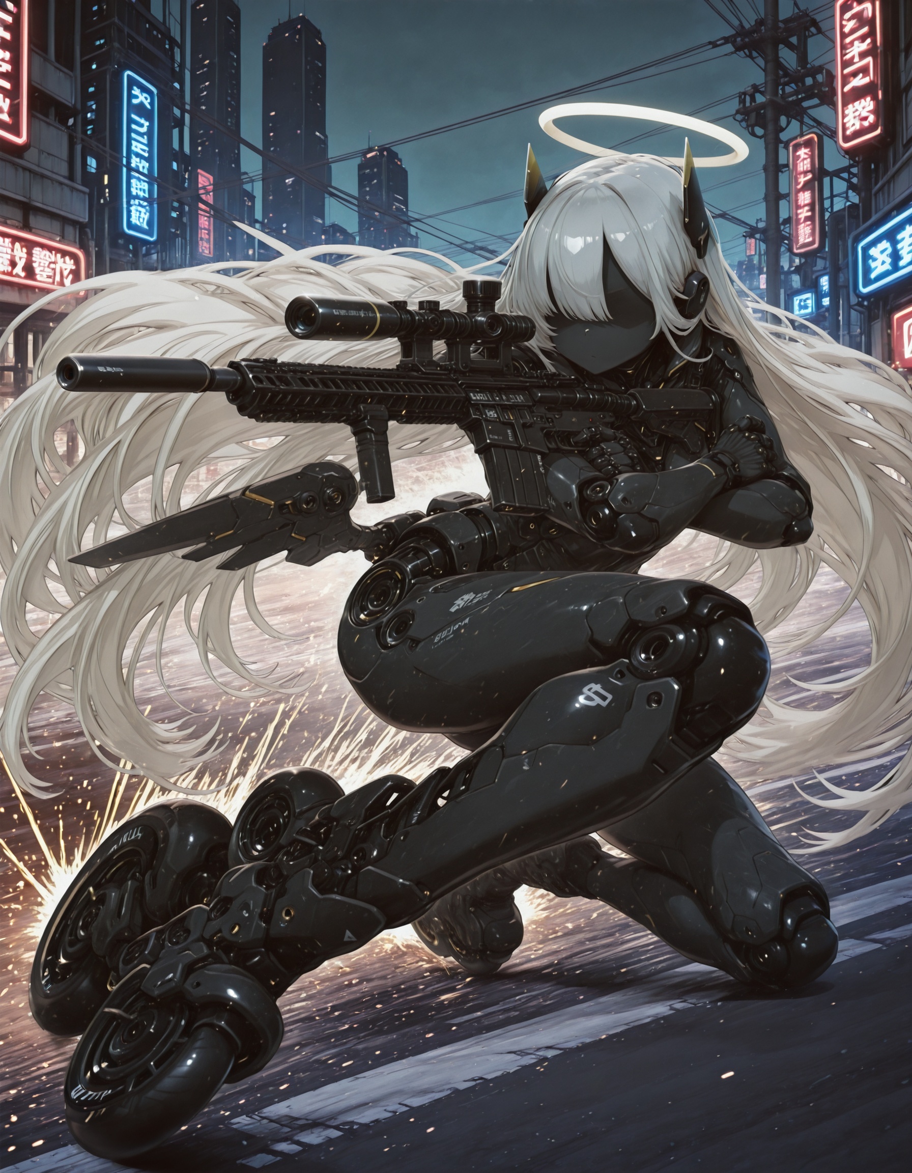 1girl,  very long hair,  halo on Tensor.Art