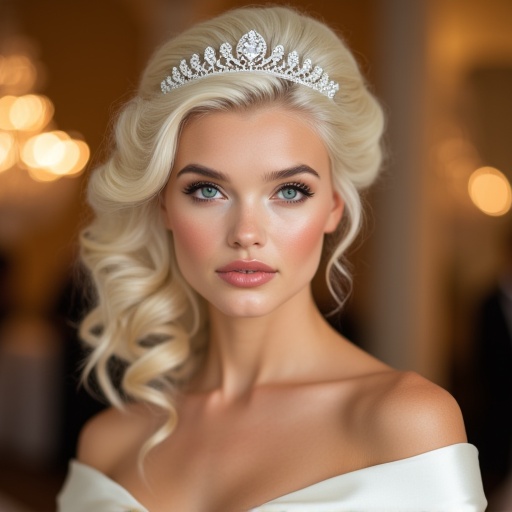 F0rmalupd0,  medium close-up front view at eye level,  platinum blonde hair on Tensor.Art