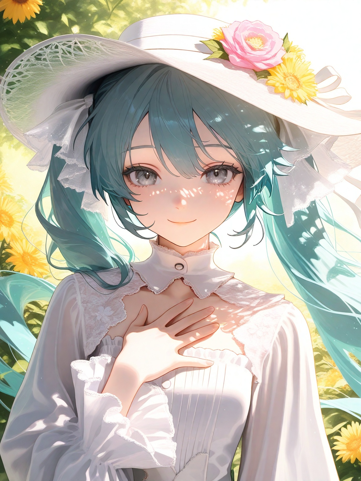 1girl,  hatsune miku,  wind lift on Tensor.Art