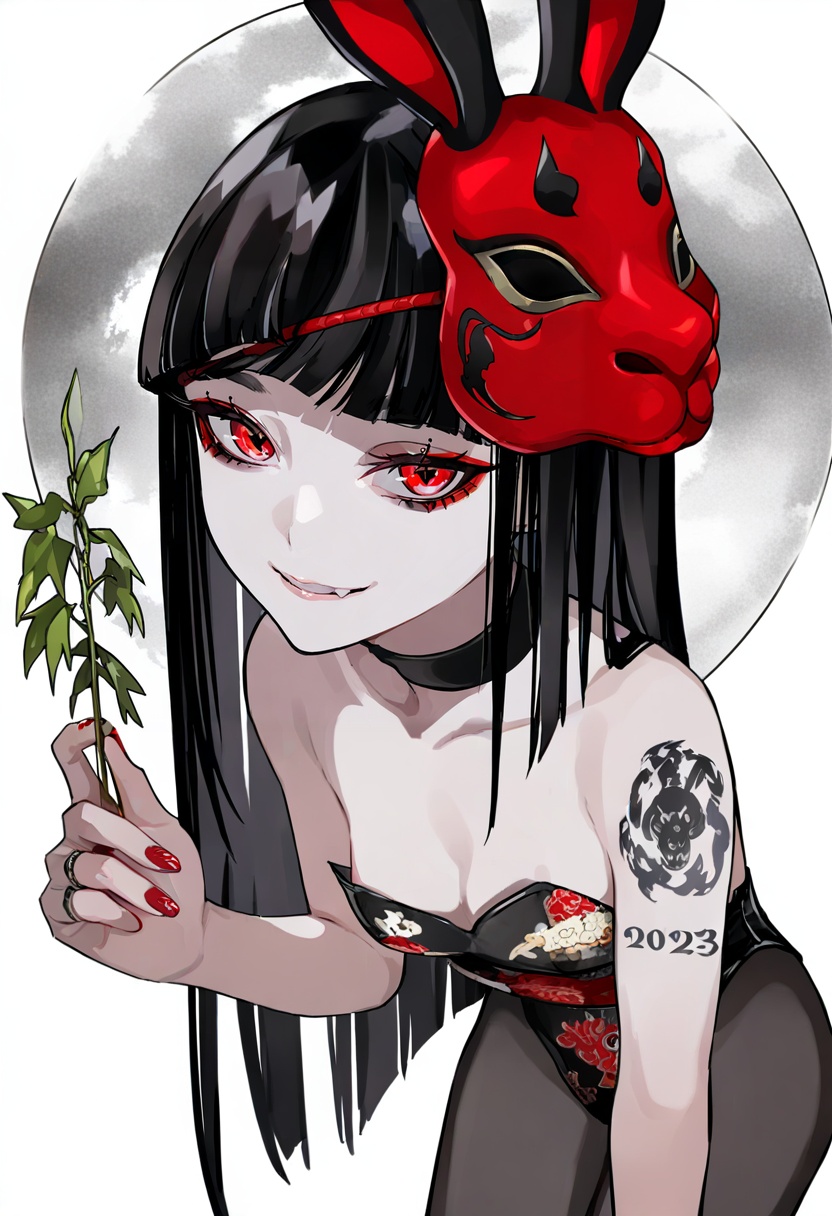 1girl,  solo,  mask on head on Tensor.Art