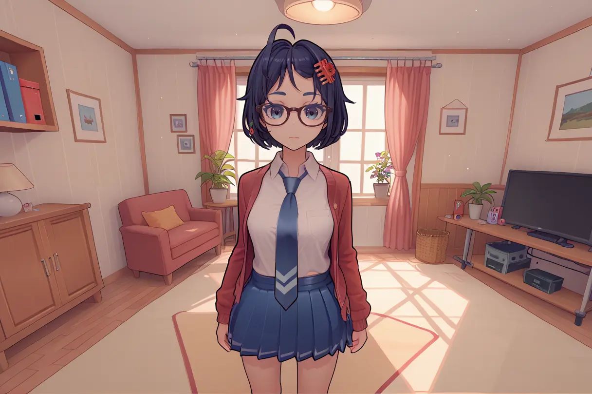 Mila,  1girl,  glasses on Tensor.Art