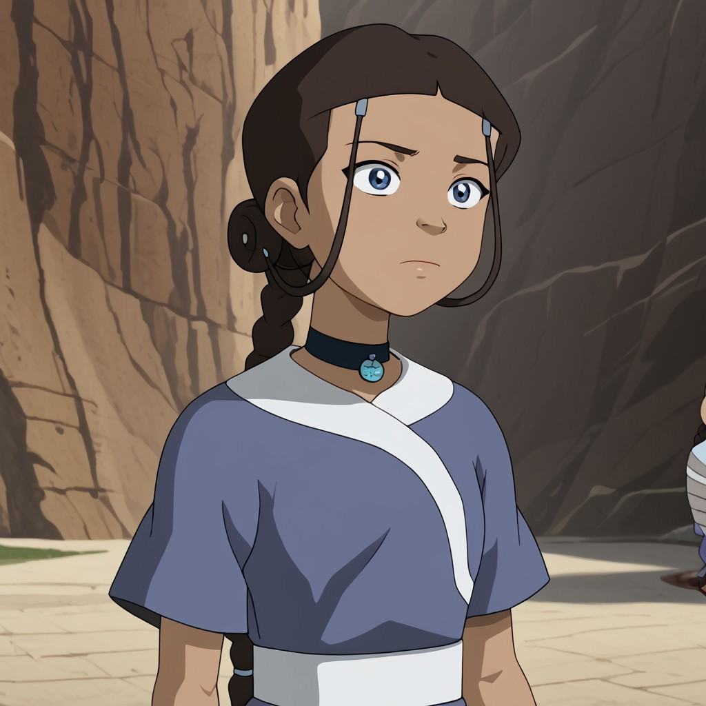 katara,  long hair,  blue eyes on Tensor.Art
