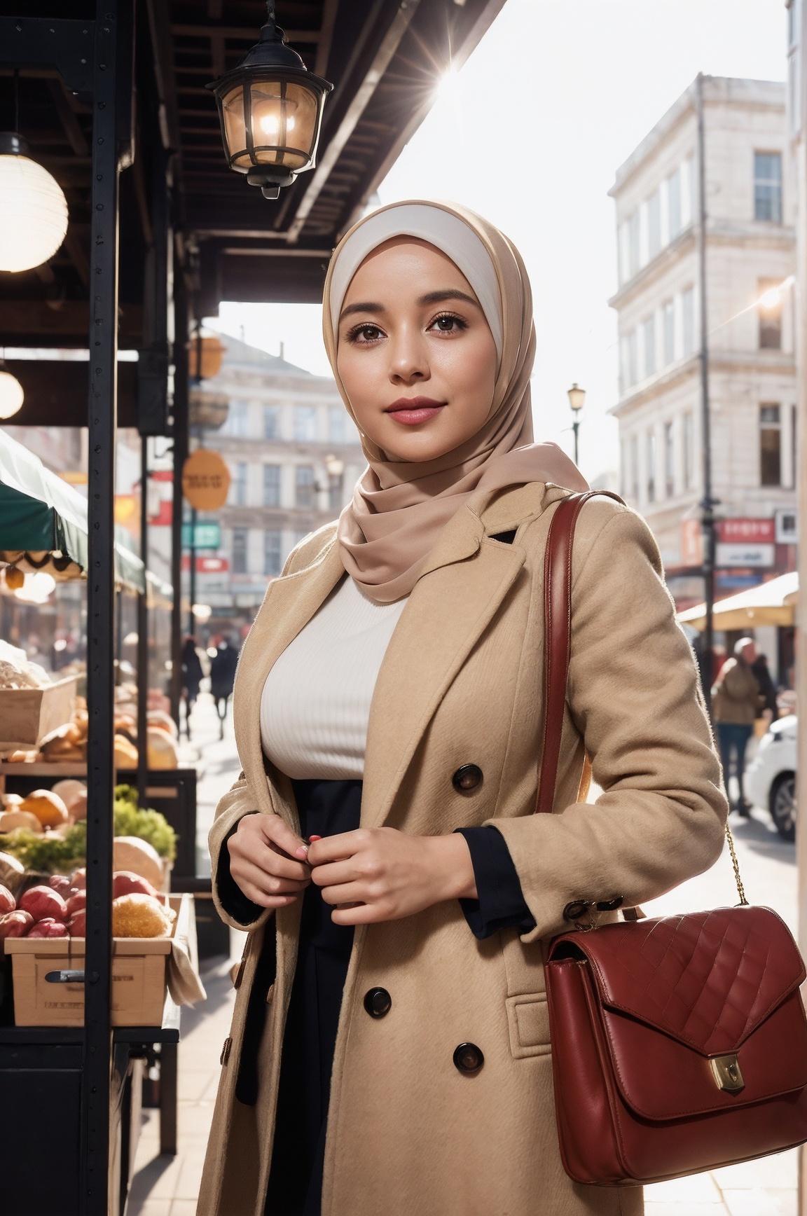 (3/4 body shot),  ((sexy hijab)),  (hyper-realistic) on Tensor.Art