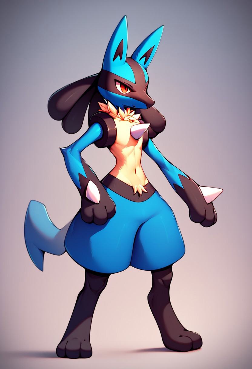lucario,  furry,  pokemon (creature) on Tensor.Art
