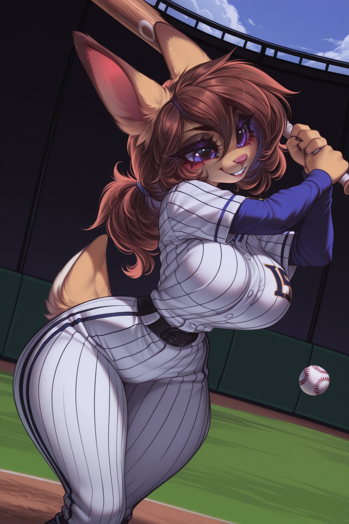 Solo,  anthro,  low-eared rabbit on Tensor.Art