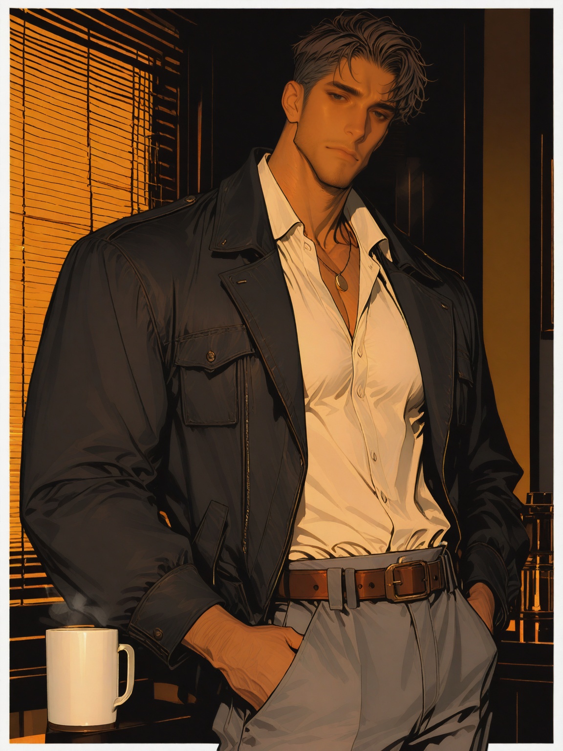1boy,  mature male,  solo on Tensor.Art