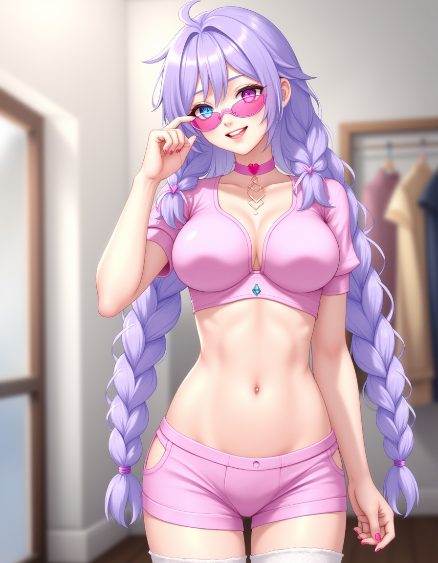 1girl,  adjusting eyewear,  alternate costume on Tensor.Art
