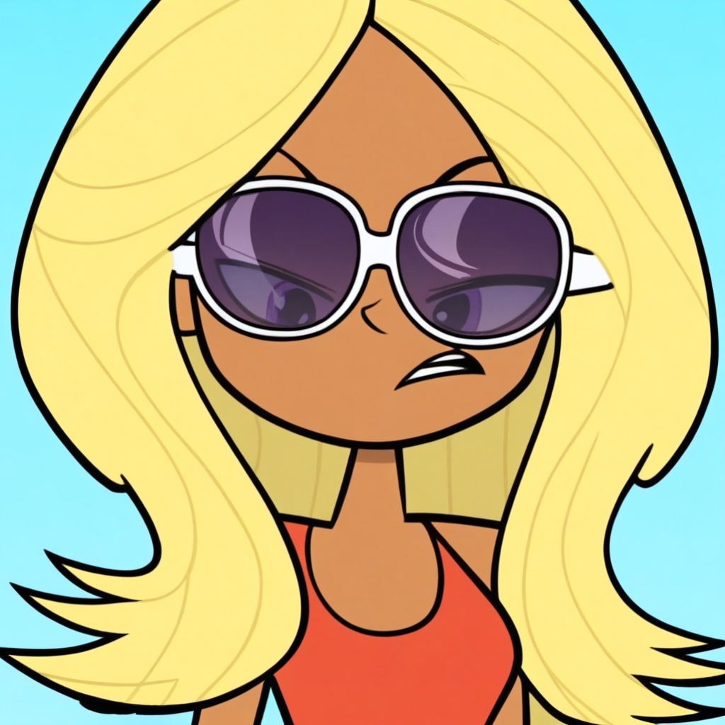 blonde hair,  stylized hair,  1girl on Tensor.Art