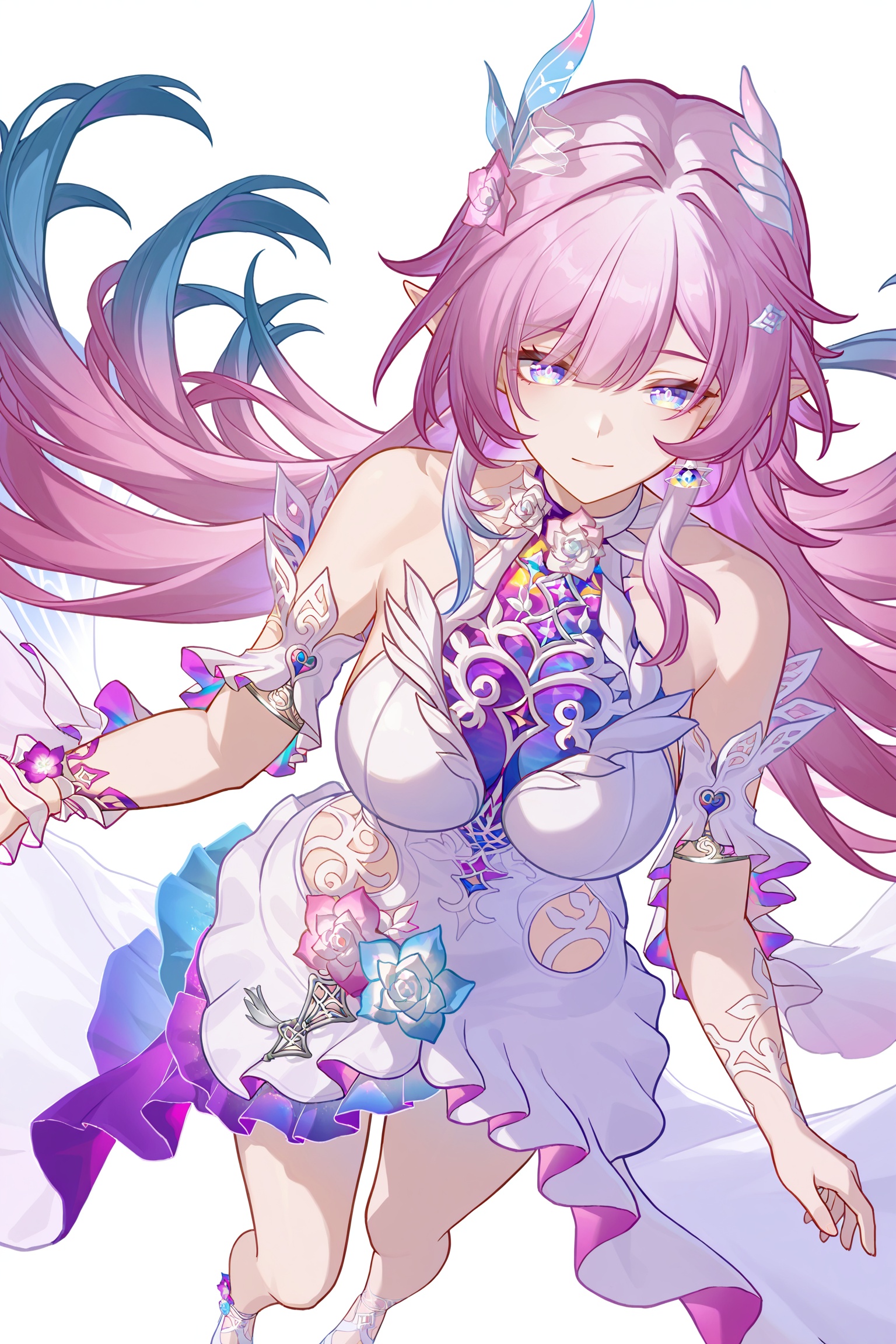 cyrene (honkai star rail),  blue hair,  blue eyes on Tensor.Art